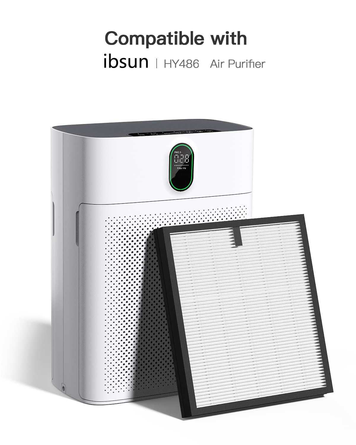 Air Filter H13 Ture HEPA Filter Suitable HY4866 Air Purifier for Dust, Pet Dander, Pollen for Bedroom and Office, Standard Version, 2 Pack